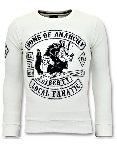 Local Fanatic Sweater Heren - Sons Of Anarchy - Wit