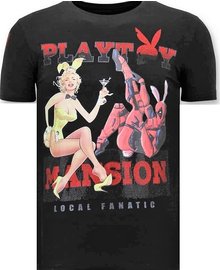 Local Fanatic T-shirt - The Playtoy Mansion - Zwart