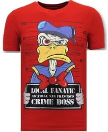 Local Fanatic T-shirt - Alcatraz Prisoner - Red