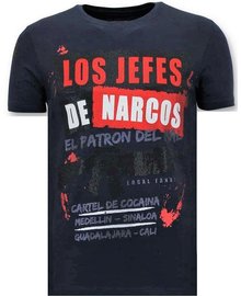 Local Fanatic T-shirt - Los Jefes De Narcos - Blauw