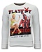 Local Fanatic Sweater Men - The Playtoy Mansion - Weiß