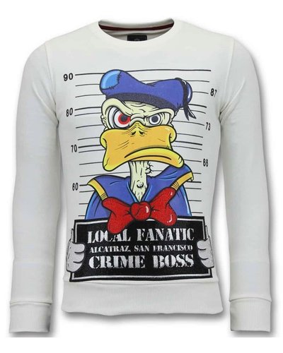 Local Fanatic Sweater Heren - Alcatraz Prisoner - Wit