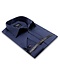 Gentili Bellini Mens Shirts - Luxury Plain Satin -  Navy