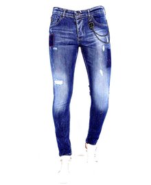 Local Fanatic Heren Jeans - Slim Fit - LF-DNM-1001 - Blauw