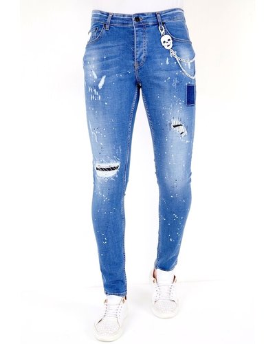 Local Fanatic Heren Jeans - Slim Fit - LF-DNM-1031 - Blauw