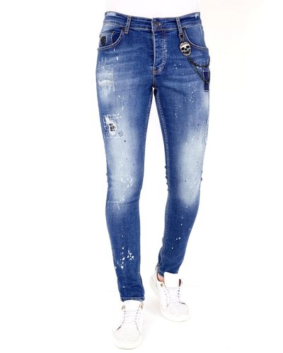 Local Fanatic Heren Jeans - Slim Fit - LF-DNM-1035 - Blauw