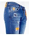 Local Fanatic Pantalones cortos de mezclilla para hombre - Slim Fit - LF-DNM-1049 - Azul