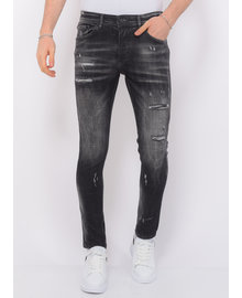 Local Fanatic Stonewashed Hombre Jeans - Slim Fit -1085- Negro