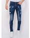 Local Fanatic Paint Splatter Jeans Heren - Slim Fit -1077- Blauw