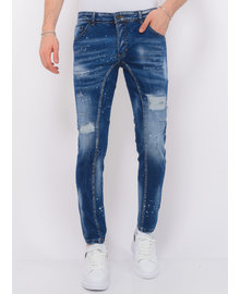 Local Fanatic Destroyed Jeans Heren - Slim Fit -1083- Blauw