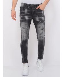 Local Fanatic Distressed Jeans Heren - Slim Fit -1087- Zwart