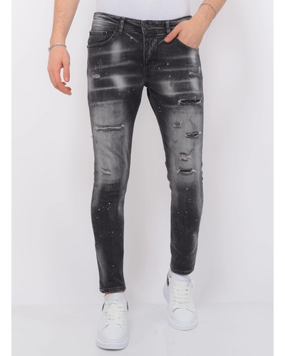 Local Fanatic Distressed Jeans Hombre - Slim Fit -1087- Negro