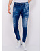 Local Fanatic Distressed Ripped Jeans Heren - Slim Fit -1082- Blauw