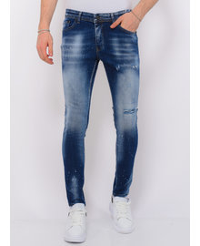 Local Fanatic Blue Stone Washed Jeans Heren - Slim Fit -1076- Blauw