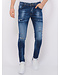 Local Fanatic Paint Splatter Ripped Jeans Heren - Slim Fit -1075- Blauw