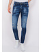 Local Fanatic Paint Splatter Ripped Jeans Heren - Slim Fit -1075- Blauw