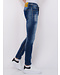 Local Fanatic Paint Splash Ripped Jeans Hombre - Slim Fit -1071- Azul