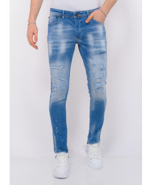 Local Fanatic Blue Ripped SkaterJeans Men’s - Slim Fit -1078- Blue