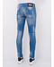 Local Fanatic Blue Ripped SkaterJeans Heren - Slim Fit -1078- Blauw