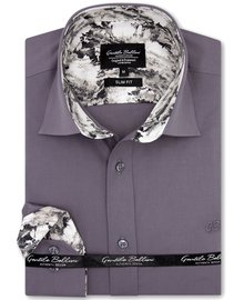 Gentile Bellini Blanco Heren Overhemd - Slim Fit - 3042NW - Grijs