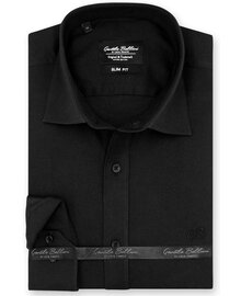 Gentile Bellini Men's Shirt - Plain Oxford Shirts - Black