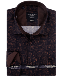 Gentile Bellini Men's Shirt - Geometric Universe - Brown