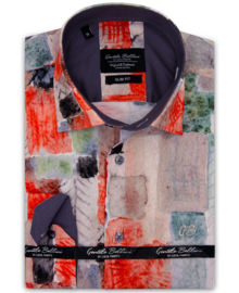 Gentile Bellini Camisa Hombre - Artwork Digital Print - Orange