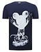 Local Fanatic T-shirt Heren - Peace Cartoon - Blauw