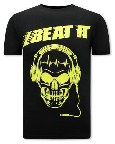 Local Fanatic Camiseta Hombre - Just Beat It - Negro