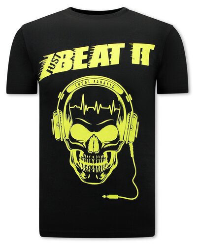 Local Fanatic T-shirt Heren - Just Beat It - Zwart