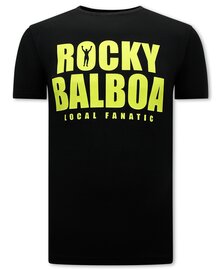 Local Fanatic Camiseta Hombre - Rocky Balboa - Negro