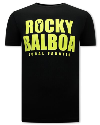 Local Fanatic Camiseta Hombre - Rocky Balboa - Negro