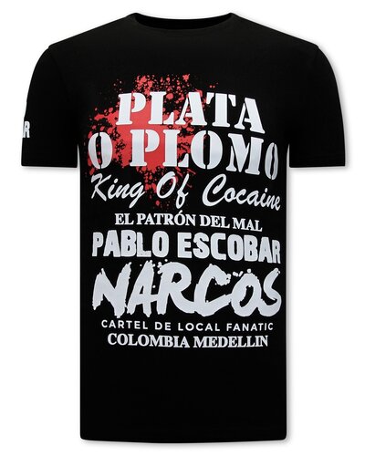 Local Fanatic Camiseta Hombre - Plato O Plomo - Negro