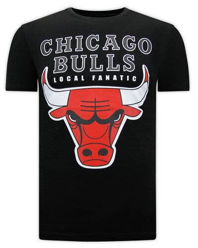 Local Fanatic Camiseta Hombre - Classic Bulls - Negro