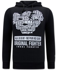 Local Fanatic Sweater Heren - MMA Fighter - Zwart