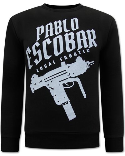 Local Fanatic Sweatshirt Men - Pablo Escobar Uzi – Black