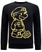 Local Fanatic Sweatshirt Men - Cartoon Design –Black