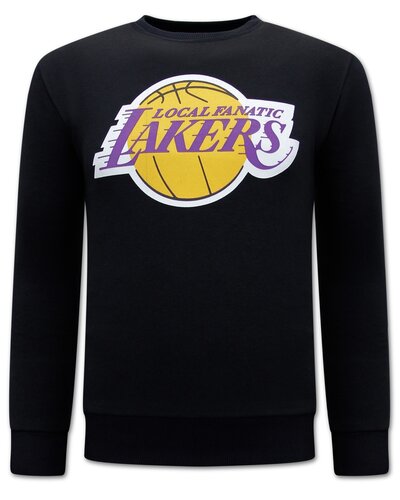 Local Fanatic Sweatshirt Men - Lakers Print – Black