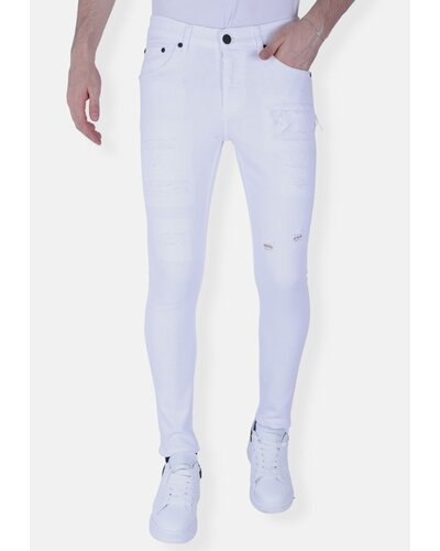 Local Fanatic Ripped Hombre Jeans - Slim Fit -1090- Blanco