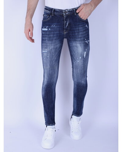 Local Fanatic Stone Washed Jeans Heren - Slim Fit -1103- Blauw