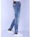 Local Fanatic Stonewashed Ripped Jeans Heren - Slim Fit -1098- Blauw