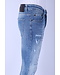 Local Fanatic Stonewashed Ripped Jeans Hombres - Slim Fit -1098- Azul