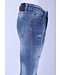 Local Fanatic Washed Torn Jeans Heren - Slim Fit -1095- Blauw