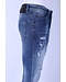 Local Fanatic Denim Jeans with Bleached Washing - Slim Fit-1094- Blue