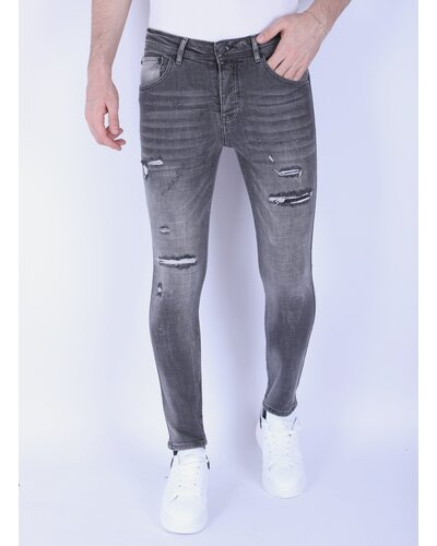 Local Fanatic Stonewashed Hombre Jeans - Slim Fit -1093- Gris