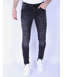 Local Fanatic Ripped Jeans Heren - Slim Fit - 1104 - Zwart