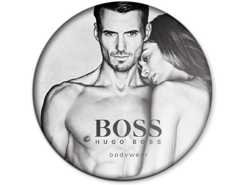 Button met gezekerde speld 37 mm