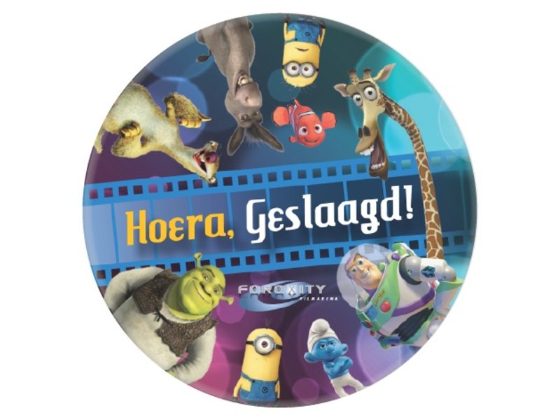 75mm button met speld.