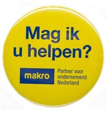 75mm button met speld.