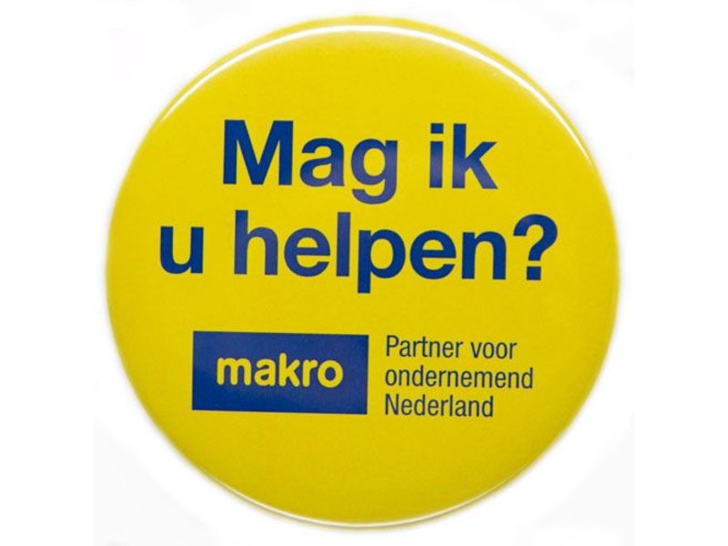 75mm button met speld.